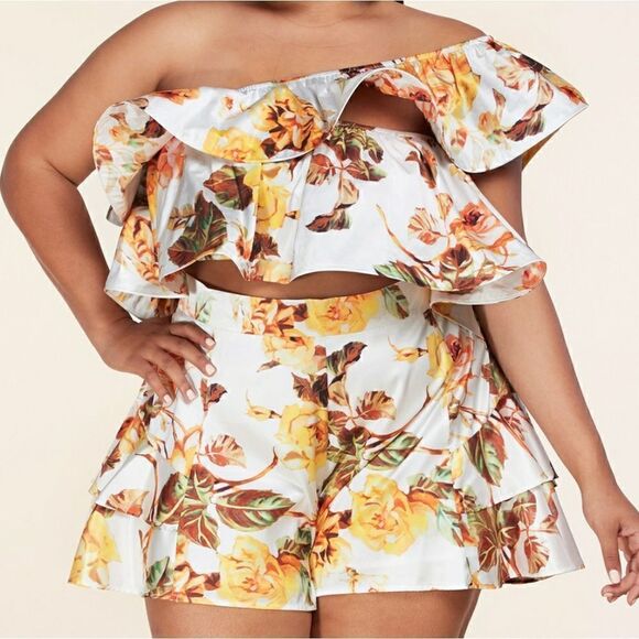 ❤️LOW STOCK! NEW L’atise by Amy Plus Size 2-Piece Shorts Set - Picture 9 of 10